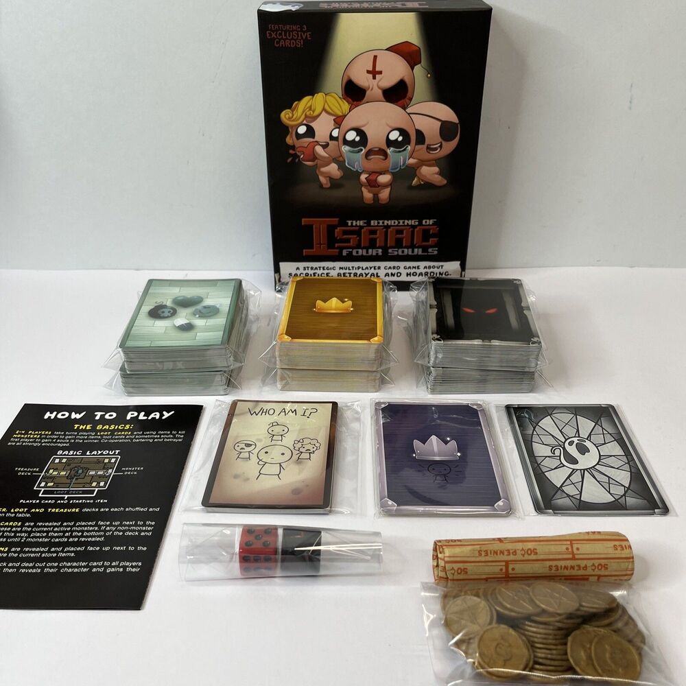 The Binding Of Isaac Four Souls With 3 Exclusive Cards